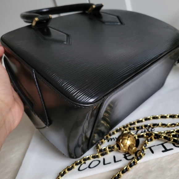 💕Louis Vuitton Black Epi Noir Sablon Handbag - Picture 12 of 16